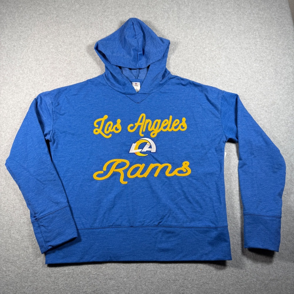 NFL Los Angeles Rams Womens Blue Hooded Top Sleepwear T2715 Small NWT